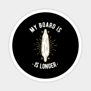 Longboard Vintage Retro Skater Funny Saying Magnet